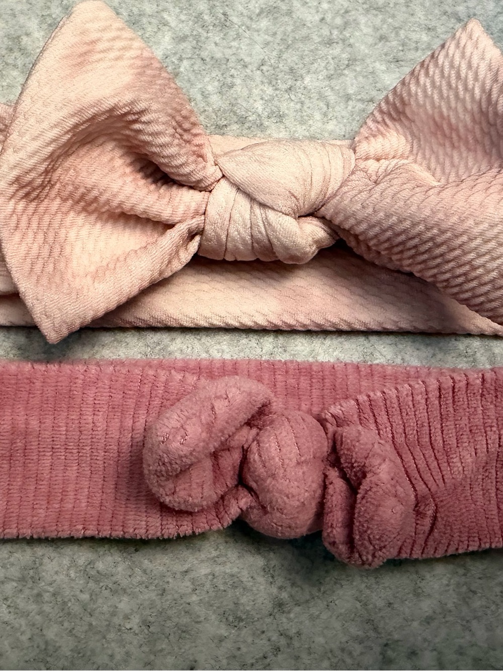 Kids Soft Knot Headband Set - Pink & Dusty Rose